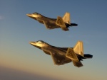 Dos aviones de combate en el aire