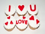 Cupcakes con un mensaje de amor para San Valentín