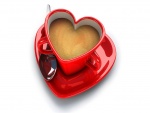 Taza de corazón para desayunar el Día de San Valentín