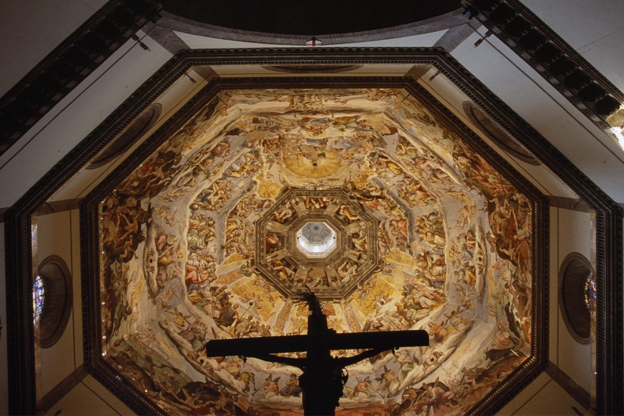 Frescos de Giorgio Vasari en la cúpula de la Catedral Santa María del Fiore (Florencia, Italia)