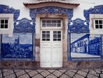 Fachada de la estación de Aveiro (Portugal)