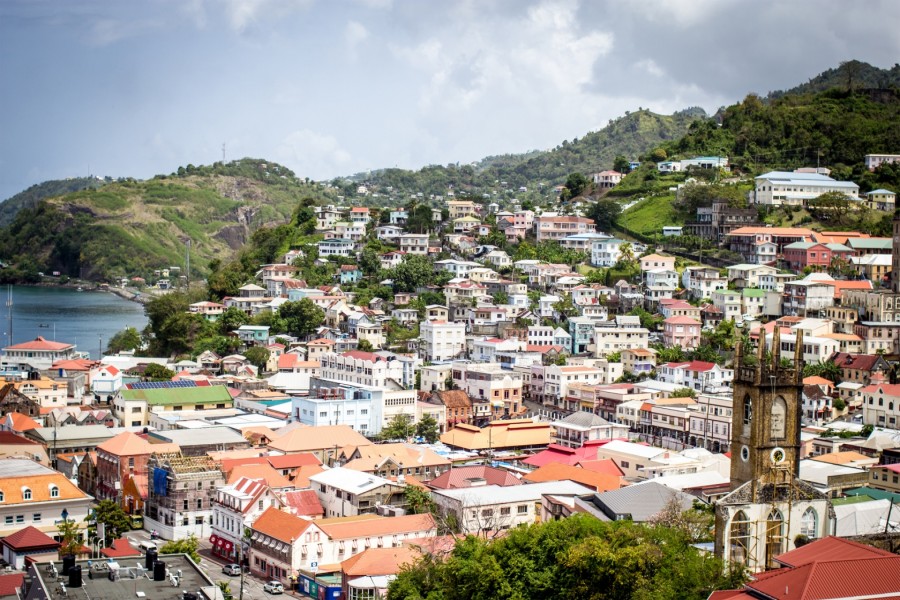Vista de Saint George (Granada,  Antillas Menores)