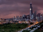 Amanecer nuboso en Chicago