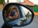 Selfie desde el auto con una Nikon