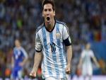 Messi celebrando un gol en la Copa Mundial Brasil 2014