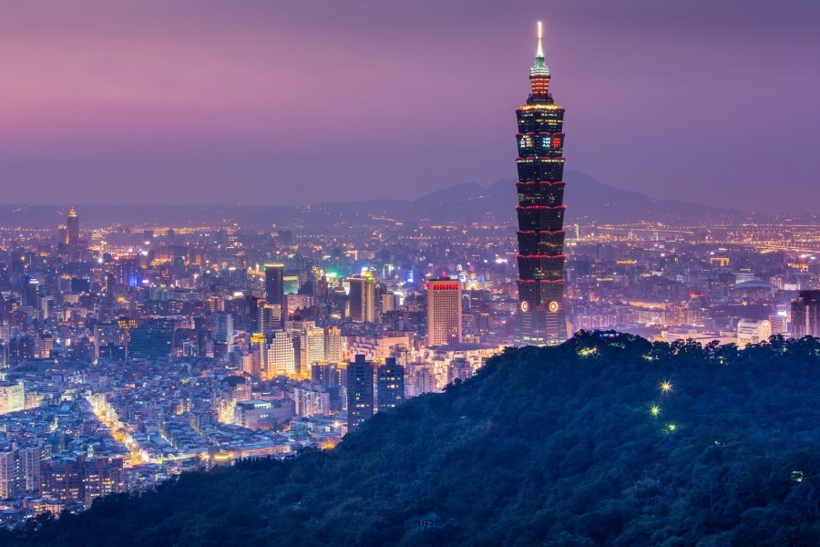 El Taipei 101 ubicado en la ciudad de Taipéi (Taiwán)