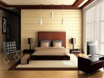 Un elegante y moderno dormitorio