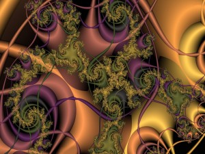 Espirales en una gama de colores ocre