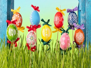 Huevos pintados para Pascua