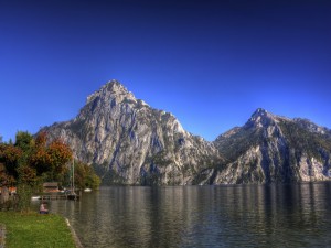 Sensacional vista de un lago en Austria