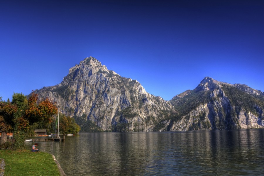 Sensacional vista de un lago en Austria