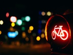 Semáforo en rojo para bicicletas