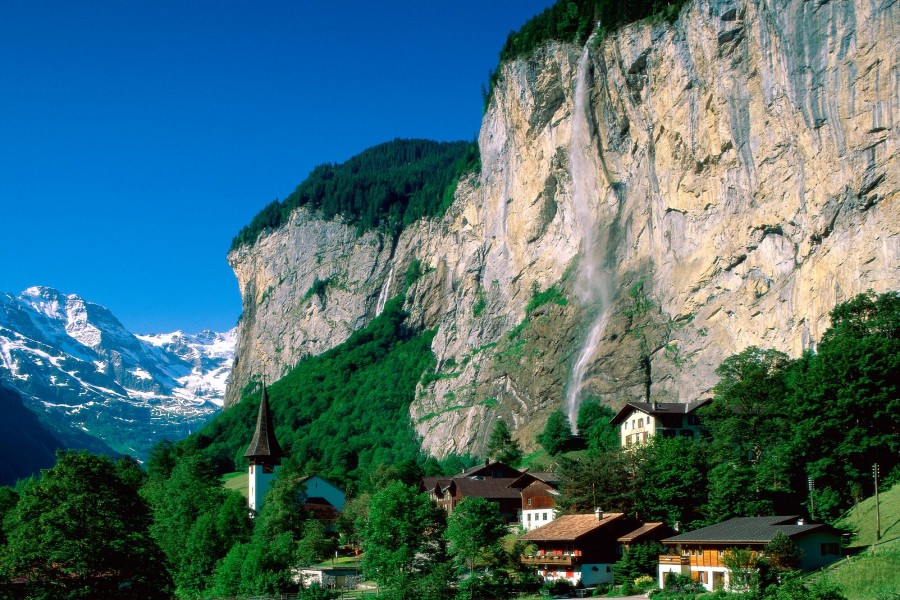 Hermosa vista de Lauterbrunnen (Suiza)