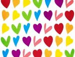 Dibujo con corazones multicolores