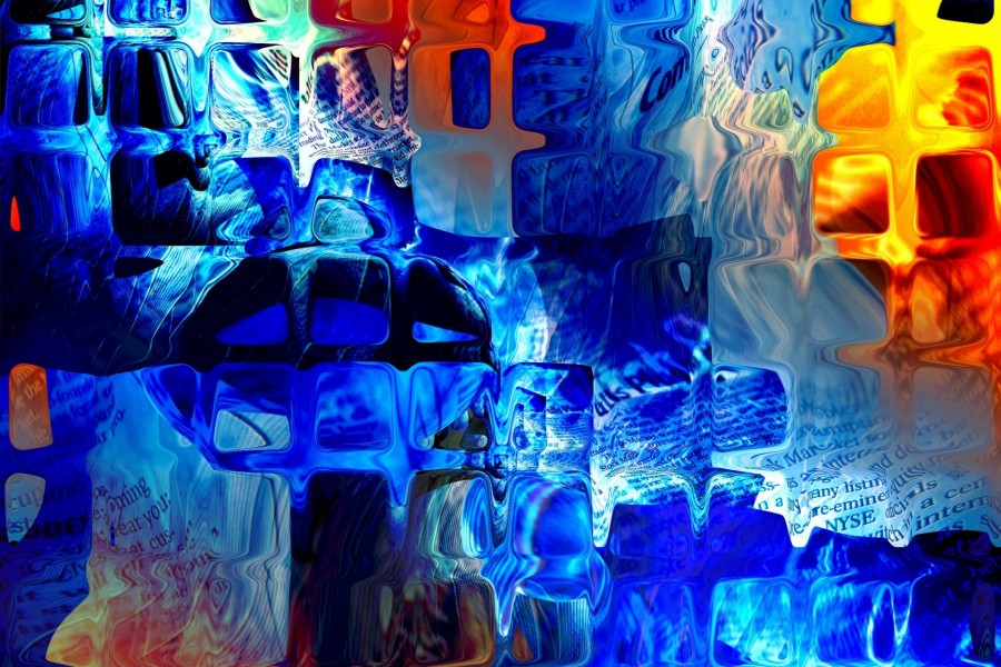 Pintura abstracta de cristal