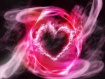 Corazón rosa en 3D