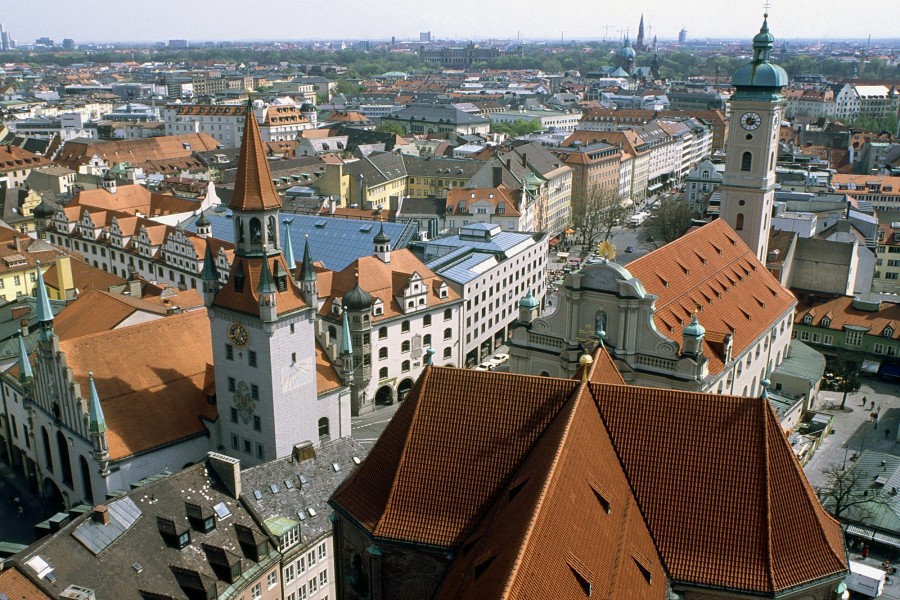 Vista aérea de Munich (Alemania)