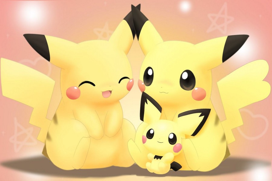 Pikachu con su familia