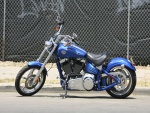 Harley Davidson de color azul