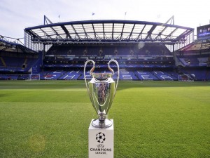 Copa de la Champion League en el estadio del Chelsea