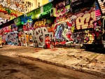Graffitis en una calle
