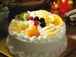 Sabroso pastel de frutas