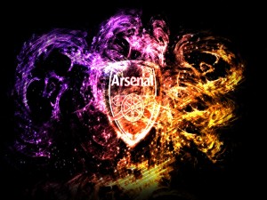 Escudo del Arsenal entre colores