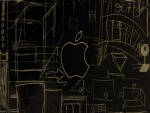 Logo de Apple en una pizarra