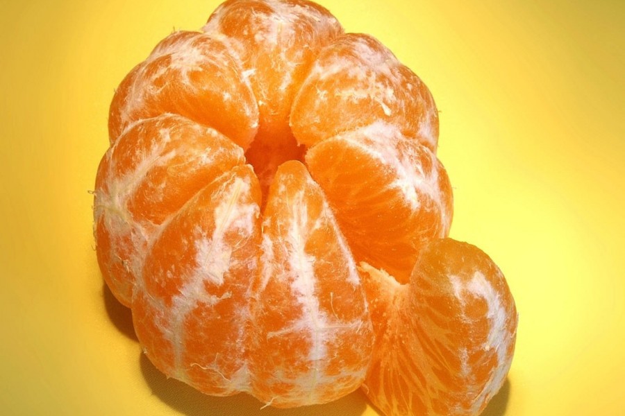 Gajos de una mandarina
