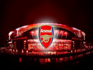 Escudo y estadio del Arsenal
