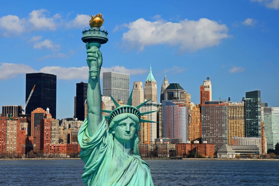 Estatua de la Libertad y la ciudad de Nueva York