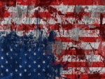 Bandera americana descolorida