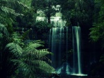 Gran cascada en la selva