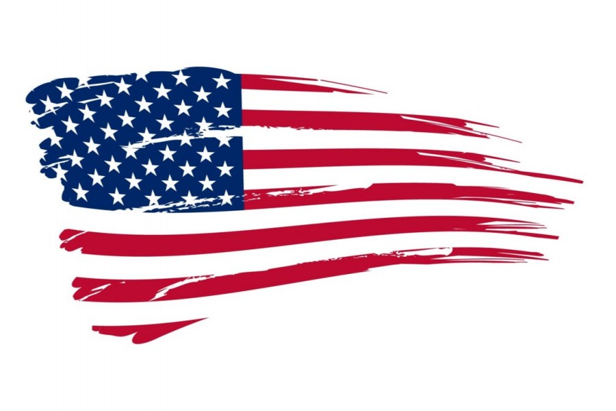 Pintando la bandera de Estados Unidos