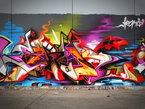 Un colorido graffiti