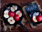 Manzanas preparadas para cocinar