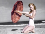 Marilyn Monroe en la playa