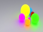 Bolas brillantes de diferentes colores
