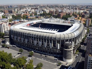 Vista del estadio del Real Madrid "Santiago Bernabeu)