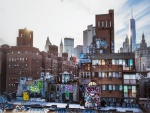 Graffitis en unos edificios de Nueva York