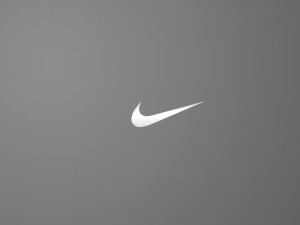 Logo de Nike en fondo gris