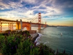 Hermosas vistas del puente de San Francisco