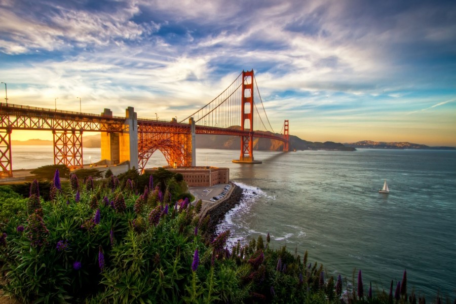 Hermosas vistas del puente de San Francisco