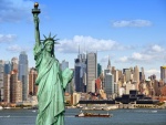 Vista de la Estatua de la Libertad y la ciudad de Nueva York