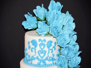 Vistosa y delicada torta de boda
