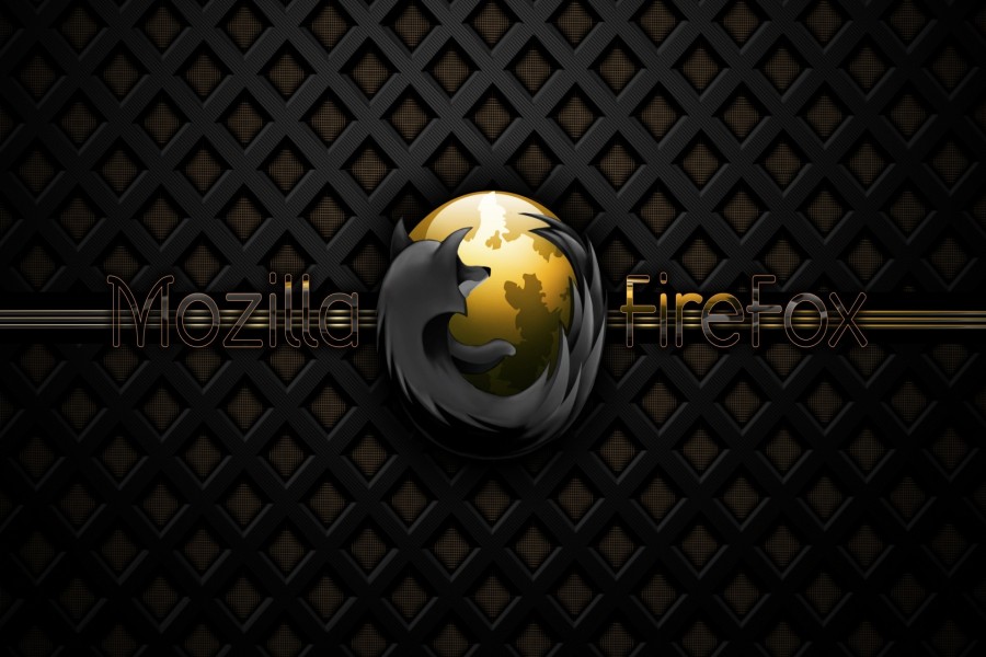 Logo dorado de Mozilla Firefox