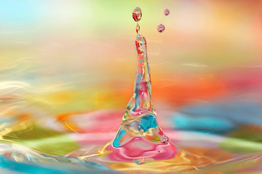 Gota de agua multicolor