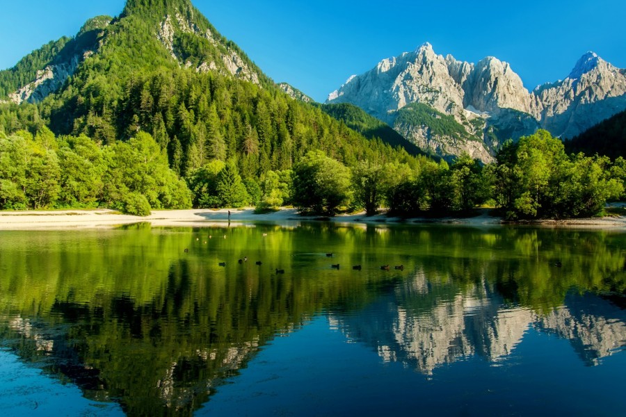 Tranquilidad y serenidad en el Lago Jasna (Eslovenia)