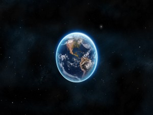 Planeta Tierra en el espacio