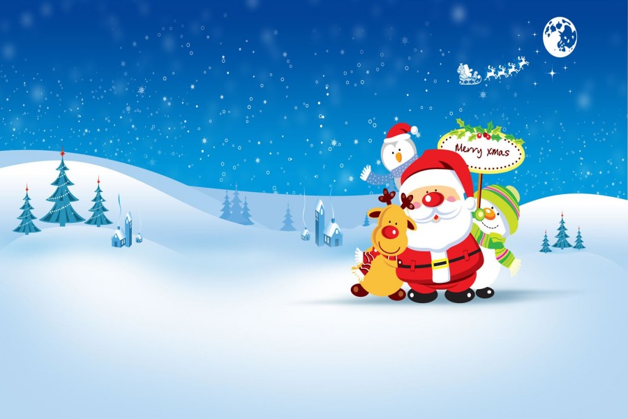 Santa Claus y su reno favorito, Rudolph
